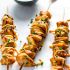 Teriyaki Chicken Kabobs with Sriracha Cream